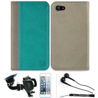 Aqua and Gray Mary Book Cover with Self Stand Carrying Case for iTouch 5 + Includes a iPod Touch 5 Screen Protector + Includes a Crystal Clear High Quality HD Noise Filter Ear buds Earphones Headphones ( 3.5mm Jack ) + Includes a 360° Car Rotatable Winds Aqua and Gray Mary Book Cover with Self Stand Carrying Case for iTouch 5 + Includes a iPod Touch 5 Screen Protector + Includes a Crystal Clear High Quality HD Noise Filter Ear buds Earphones Headphones ( 3.5mm Jack ) + Includes a 360° Car Rotatable Winds