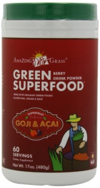 Amazing Grass Berry Flavor Drink Powder-60 Servings, Green SuperFood, 17-Ounce Container Amazing Grass Berry Flavor Drink Powder-60 Servings, Green SuperFood, 17-Ounce Container