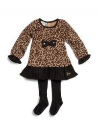 GUESS Kids Girls Printed Sweater Dress with Tights (12 - , MULTICOLORED (18M) GUESS Kids Girls Printed Sweater Dress with Tights (12 - , MULTICOLORED (18M)