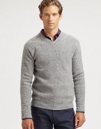 Donnegal fleck wool blend is knitted to perfection for a incredibly warm and cozy fit.V-neckRibbed knit collar, cuffs and hem45% wool/30% nylon/25% silkDry cleanImportedThis style runs true to size. We recommend ordering your usual size for a standard fit. 