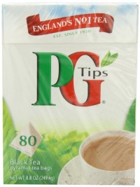 PG Tips Black Tea, Pyramid Tea Bags, 80Count Boxes (Pack of 4) PG Tips Black Tea, Pyramid Tea Bags, 80Count Boxes (Pack of 4)