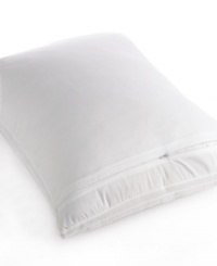 Save your pillow from spills as well as unwelcome bed bugs and dust mites with the Bed Bug pillow protector from Martha Stewart Collection, featuring waterproof, hypoallergenic MicroPolyester. Save your pillow from spills as well as unwelcome bed bugs and dust mites with the Bed Bug pillow protector from Martha Stewart Collection, featuring waterproof, hypoallergenic MicroPolyester.