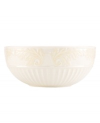 An elegant classic, the Butler's Pantry serving bowl adds a vintage touch to every gathering. Embossed vines and a fluted base create a soft, feminine look while superior Lenox craftsmanship ensures exceptional durability. An elegant classic, the Butler's Pantry serving bowl adds a vintage touch to every gathering. Embossed vines and a fluted base create a soft, feminine look while superior Lenox craftsmanship ensures exceptional durability.