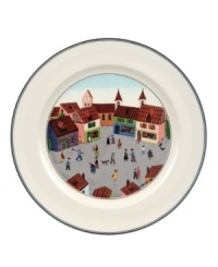 Villagers run errands and exchange news on these quaint Design Naif dinner plates, featuring premium Villeroy & Boch porcelain. Villagers run errands and exchange news on these quaint Design Naif dinner plates, featuring premium Villeroy & Boch porcelain.