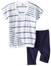 Splendid Littles Baby-Girls Infant Chambray Stripe Tunic And Legging, White, 12-18 Months