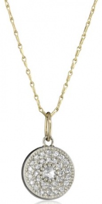 Mizuki Gold and Silver Diamond Evil Eye Necklace Mizuki Gold and Silver Diamond Evil Eye Necklace