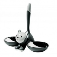 A di Alessi Tigrito Cat Bowl, Grey A di Alessi Tigrito Cat Bowl, Grey