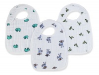 aden + anais 3 Pack Nibble Snap Bibs, Jungle Jam aden + anais 3 Pack Nibble Snap Bibs, Jungle Jam