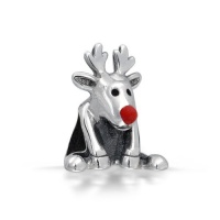 Christmas Gifts Bling Jewelry 925 Sterling Silver Rudolph Red Nose Reindeer Bead Fits Pandora Christmas Gifts Bling Jewelry 925 Sterling Silver Rudolph Red Nose Reindeer Bead Fits Pandora
