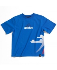 Get him the a-list activewear he needs with this performance tee from adidas. Get him the a-list activewear he needs with this performance tee from adidas.
