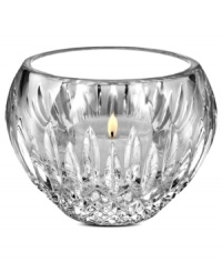 Waterford crystal is made even more radiant with the complex cuts of Monique Lhuillier's Arianne votive holder. A minimalist shape adds to its timeless look and luxurious feel. Use as a rose bowl, too! Waterford crystal is made even more radiant with the complex cuts of Monique Lhuillier's Arianne votive holder. A minimalist shape adds to its timeless look and luxurious feel. Use as a rose bowl, too!