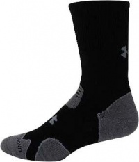 Under Armour Coldgear Hitch Heavy Cushion Boot Socks, Black/Gray, Large Size, UA4661-BLK/GRY-LG