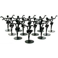 12 Black Metal Earring Dancer Jewelry Showcase Display Stands 3.25 12 Black Metal Earring Dancer Jewelry Showcase Display Stands 3.25