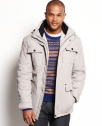 All the features to keep you dry when the weather turns, this 3-1 Systems jacket from London Fog doesn't muss your modern style. All the features to keep you dry when the weather turns, this 3-1 Systems jacket from London Fog doesn't muss your modern style.