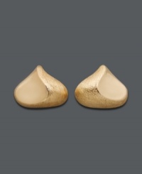 Simple studs that shine. 14k gold post stud earrings feature a fluid, teardrop design. Approximate diameter: 1/4 inch. Simple studs that shine. 14k gold post stud earrings feature a fluid, teardrop design. Approximate diameter: 1/4 inch.