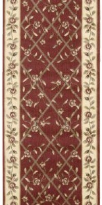 Nourison Zanibar Trellis Burgundy 2.3-Feet by 8-Feet Polyacrylic Runner Rug Nourison Zanibar Trellis Burgundy 2.3-Feet by 8-Feet Polyacrylic Runner Rug