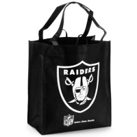 Oakland Raiders Black Reusable Tote Bag Oakland Raiders Black Reusable Tote Bag