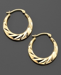 Swanky swirl. These beautiful earrings are set in 14k gold. Approximate diameter: 1/2 inch. Swanky swirl. These beautiful earrings are set in 14k gold. Approximate diameter: 1/2 inch.
