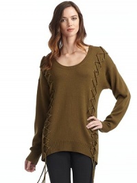THE LOOKRibbed scoop necklineLace-up details with grommets down the sidesLong sleeves with ribbed cuffsRibbed hemTHE FITAbout 28 from shoulder to longest point of hemTHE MATERIAL90% merino wool/10% cashmereCARE & ORIGINHand wash or dry cleanImported THE LOOKRibbed scoop necklineLace-up details with grommets down the sidesLong sleeves with ribbed cuffsRibbed hemTHE FITAbout 28 from shoulder to longest point of hemTHE MATERIAL90% merino wool/10% cashmereCARE & ORIGINHand wash or dry cleanImported