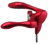 Metrokane Rabbit Classic Lever Style Corkscrew with Foil Cutter, Red