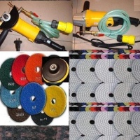 Wet Polisher+Diamond Polishing 8 Pads+ Backer Granite Marble Concrete Wet Polisher+Diamond Polishing 8 Pads+ Backer Granite Marble Concrete