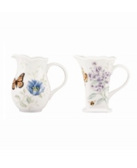 Spring is perpetually in season with whimsical Butterfly Meadow pitchers from Lenox's collection of serveware and serving dishes. Two elegant designs with colorful blooms and butterflies in scalloped white porcelain lend country charm to any setting. Use for gravy, maple syrup or cream! Spring is perpetually in season with whimsical Butterfly Meadow pitchers from Lenox's collection of serveware and serving dishes. Two elegant designs with colorful blooms and butterflies in scalloped white porcelain lend country charm to any setting. Use for gravy, maple syrup or cream!