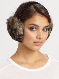Dyed rabbit hair adds irresistible luxury to this classic cold-weather defender featuring MP3 capability.Removable MP3 cordDyed rabbit furImportedFur origin: China Dyed rabbit hair adds irresistible luxury to this classic cold-weather defender featuring MP3 capability.Removable MP3 cordDyed rabbit furImportedFur origin: China