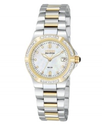 Eco-drive from Citizen defies the ordinary with this golden solar-powered timepiece. Eco-drive from Citizen defies the ordinary with this golden solar-powered timepiece.