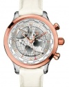 TX Unisex T3C169 530 Worldtime Airport Lounge Retro Rose-Tone White Strap Watch