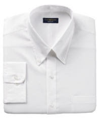 The classic gets a modern twist. Featuring a sleek, slim fit, this Club Room dress shirt is a must-have for every man. The classic gets a modern twist. Featuring a sleek, slim fit, this Club Room dress shirt is a must-have for every man.