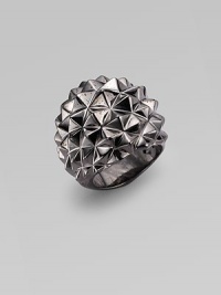 A bold stud-like texture in sterling silver with a dramatic black rhodium finish. Sterling silver and black rhodium Width, about 1 Imported A bold stud-like texture in sterling silver with a dramatic black rhodium finish. Sterling silver and black rhodium Width, about 1 Imported