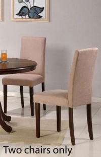 Set of 2 Parson Dining Chairs - Contemporary Style Beige Finish Set of 2 Parson Dining Chairs - Contemporary Style Beige Finish