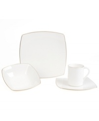 With lightweight construction in fine bone china and a softly squared design and platinum edging, the 4-piece place settings from Mikasa Couture Platinum offer a new take on sophisticated modern dining. With lightweight construction in fine bone china and a softly squared design and platinum edging, the 4-piece place settings from Mikasa Couture Platinum offer a new take on sophisticated modern dining.