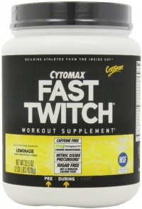 CytoSport Fast Twitch Power Workout Drink Mix, Lightning Lemonade, 2.04 Pound CytoSport Fast Twitch Power Workout Drink Mix, Lightning Lemonade, 2.04 Pound