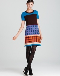 Distinctively modern with a clear eclectic touch, this kate spade new york sweater dress proves that color and geometry are the new tenets of style. Distinctively modern with a clear eclectic touch, this kate spade new york sweater dress proves that color and geometry are the new tenets of style.