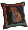 Laurel Burch 18-inch Embracing Dogs Square Pillow