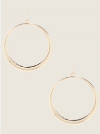 GUESS Gold-Tone Clean Hoop Earrings, GOLD GUESS Gold-Tone Clean Hoop Earrings, GOLD