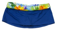 La Blanca Women's Floral Shirred Band Skirted Hipster Bottom (Sapphire Blue Floral) La Blanca Women's Floral Shirred Band Skirted Hipster Bottom (Sapphire Blue Floral)