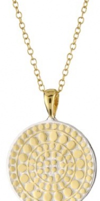 Anna Beck Designs Lombok 18k Gold-Plated Divided Medallion Necklace, 16 with 3 Extender