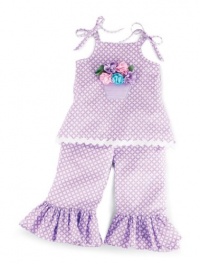 Baby Buds Flower Pot Flarey 2 Pc Outfit, Purple/White, 2T/3T Baby Buds Flower Pot Flarey 2 Pc Outfit, Purple/White, 2T/3T
