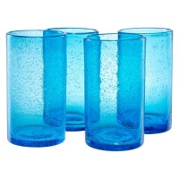 Artland Iris Highball, 17-Ounce, Turquoise, Set of 4 Artland Iris Highball, 17-Ounce, Turquoise, Set of 4