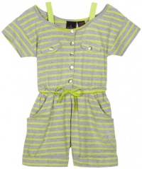 Baby Phat - Kids Girls 2-6X Knit Romper, Lime Green, 4 Baby Phat - Kids Girls 2-6X Knit Romper, Lime Green, 4