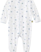Noa Lily Baby-Boys Newborn Turtle Print Footie, Blue, 9 Months