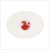 Waechtersbach Holiday George Oval Platter, White with Cherry Snowman