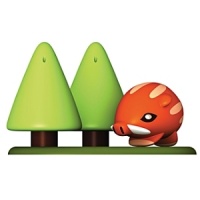This hand-decorated condiment set includes a salt and pepper shaker and a place for toothpicks. Designed by Stefano Giovannoni. This hand-decorated condiment set includes a salt and pepper shaker and a place for toothpicks. Designed by Stefano Giovannoni.