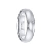 BYRON Domed White Tungsten Wedding Band with Polished Finish by Triton Rings - 6mm