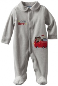 Carters Boys 2-7 Little Hero Monkey Coverall, Grey Heather, 0-3 Months