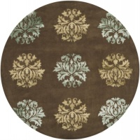 Area Rug 8x8 Round Transitional Brown-Tan Color - Surya Tamira Rug from RugPal Area Rug 8x8 Round Transitional Brown-Tan Color - Surya Tamira Rug from RugPal