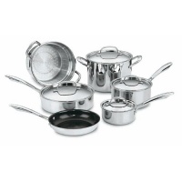 Cuisinart GGS-10 GreenGourmet Multi-Ply Stainless-Steel Nonstick 10-Piece Cookware Set Cuisinart GGS-10 GreenGourmet Multi-Ply Stainless-Steel Nonstick 10-Piece Cookware Set