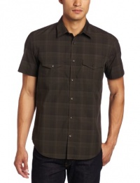 Calvin Klein Sportswear Men's Utilitarian Short Sleeve Tonal Plaid Poplin Woven Calvin Klein Sportswear Men's Utilitarian Short Sleeve Tonal Plaid Poplin Woven